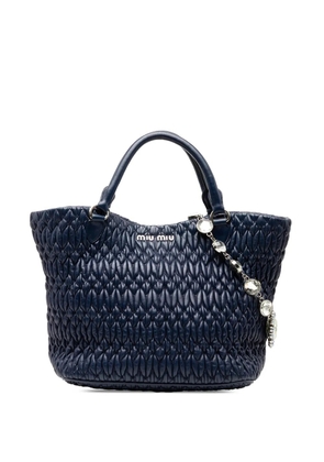Miu Miu Pre-Owned 2010-2025 Matelasse Nappa Crystal satchel - Blue