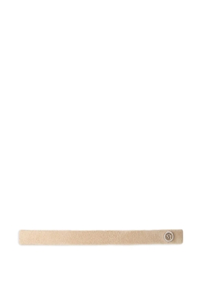 Maison Michel logo-plaque headband - Neutrals