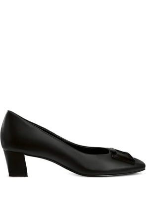 Hogl Thilda square-buckle block-heel pumps - Black