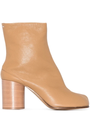Maison Margiela Tabi 80mm leather ankle boots - Brown
