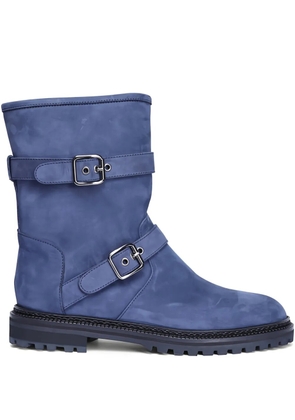 Manolo Blahnik Sulaltrosa 30 buckled ankle boots - Blue