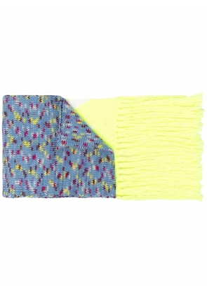 Missoni zigzag knitted scarf - Blue