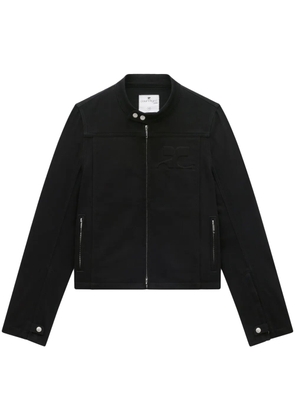 Courrèges zip-up denim jacket - Black