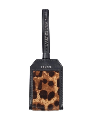 Lancel leopard-print tag - Brown
