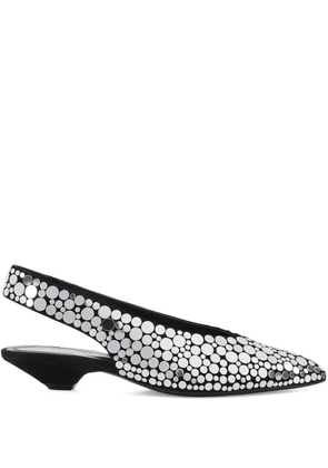 Sergio Rossi 25mm Beak slingback sandals - Silver