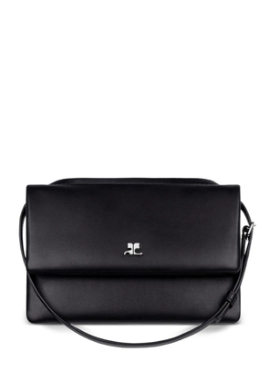 Courrèges cuff leather shoulder bag - Black
