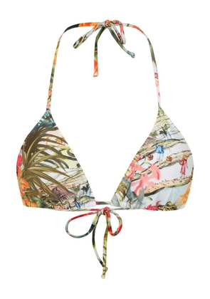 Lygia & Nanny Hanna triangle halterneck bikini top - White