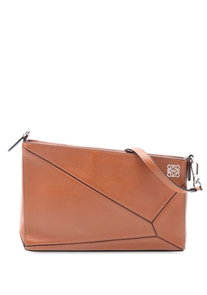 Loewe Pre-Owned 2015 Leather Puzzle Clutch shoulder bag - Brown
