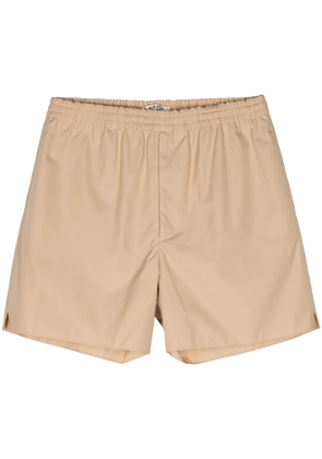 Auralee High Count Finx cotton shorts - Neutrals
