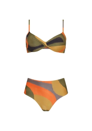 Lygia & Nanny twisted abstract print beachwear - Orange