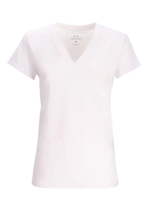 Armani Exchange V-neck cotton T-shirt - White