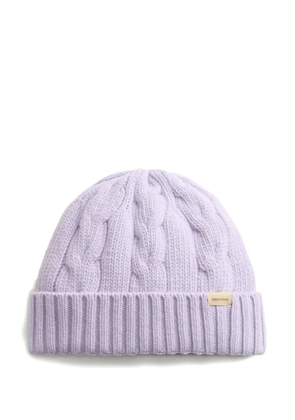 Woolrich cable-knit beanie - Purple