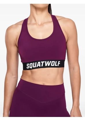 SQUATWOLF racerback logo-detail sports bra - Purple