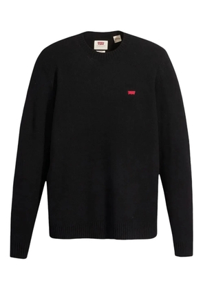 Levi's logo-patch crew-neck sweater - Black