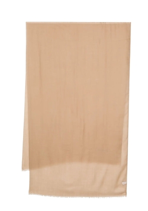Ferragamo frayed-hem cashmere scarf - Neutrals