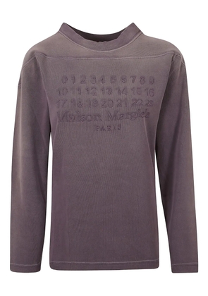 Maison Margiela embossed long-sleeve top - Purple