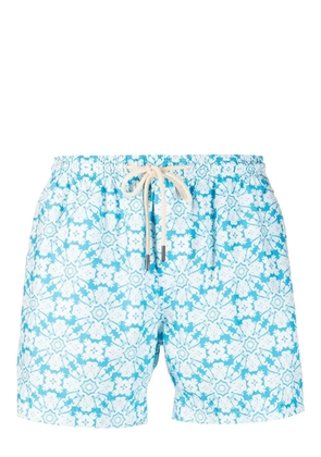 PENINSULA SWIMWEAR geometric-print swim shorts - Blue