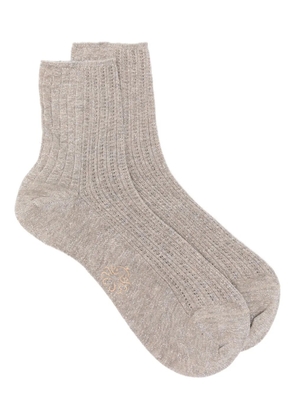 ALTO embroidered-logo socks - Neutrals