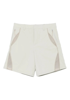 HELIOT EMIL panelled mesh insert shorts - Neutrals