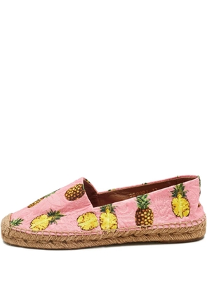 Dolce & Gabbana Pre-Owned pineapple-motif espadrilles - Pink