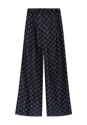 Tory Burch paisley print wide-leg trousers - Blue