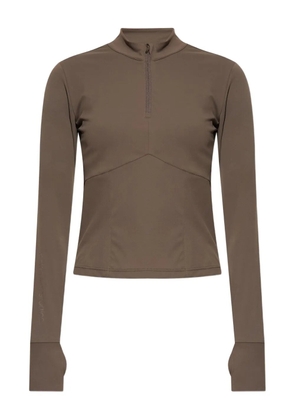 RETHINKIT STUDIOS high-neck half-zip top - Brown