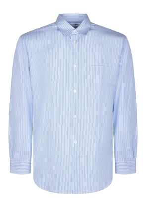 Comme Des Garçons chest-pocket striped shirt - Blue