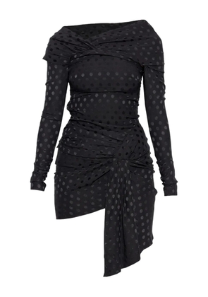 ISABEL MARANT draped polka-dot mini dress - Black