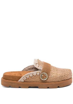 Mou Kids interwoven mules - Brown