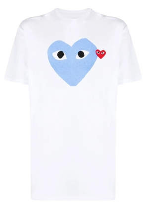 Comme Des Garçons Play signature heart motifcotton T-shirt - White
