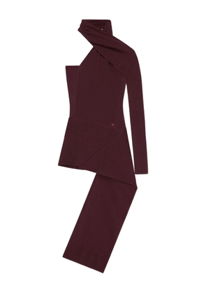 Courrèges one-shoulder mini dress - Red