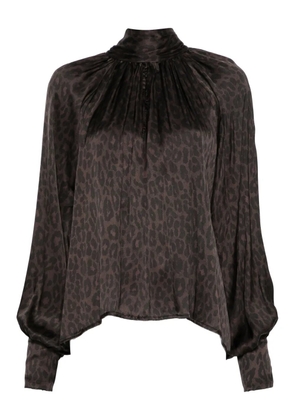 SO ALLURE animal-print blouse - Brown