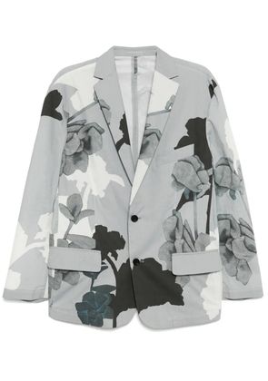 CROQUIS flower-print blazer - Grey