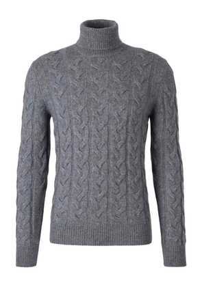Gran Sasso cable-knit turtleneck sweater - Grey