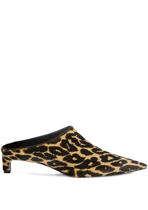 Jil Sander leopard-print mules - Brown