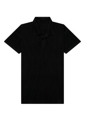 Homme Plissé Issey Miyake pleated polo shirt - Black