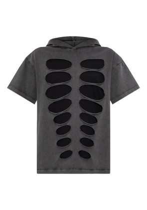 AVAVAV cut-out hooded T-shirt - Grey