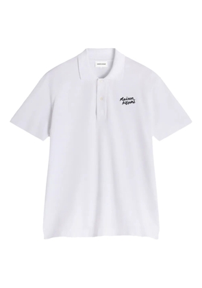 Maison Kitsuné embroidered logo polo shirt - White