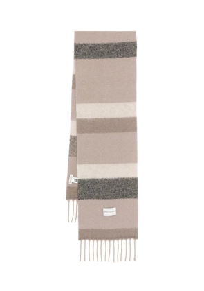 Marc O'Polo striped-pattern fringed scarf - Neutrals