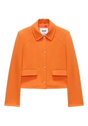 MSGM cropped fitted jacket - Orange