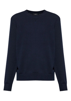 Theory textured crew-neck jumper - XHX NAVY