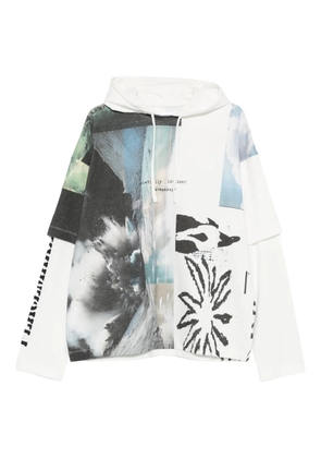 OAMC collage-print hoodie - White
