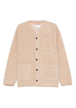Universal Works button-front patch-pocket cardigan - FAWN