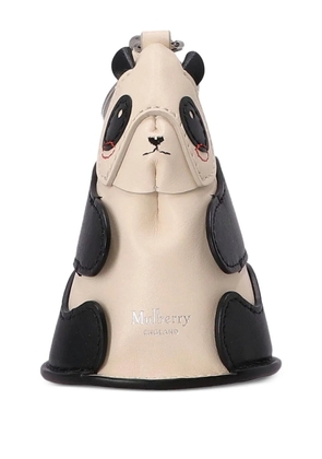 Mulberry panda-shaped leather keyring - Neutrals