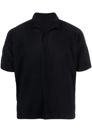 Homme Plissé Issey Miyake plissé-effect short-sleeve polo shirt - Blue