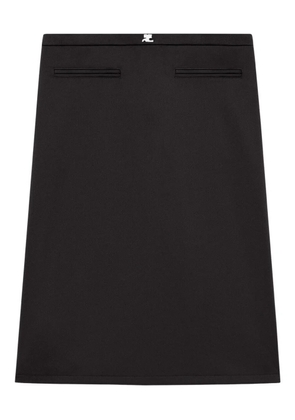Courrèges tailored high-waisted skirt - Black