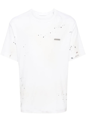 Helmut Lang paint-splatter cotton T-shirt - White