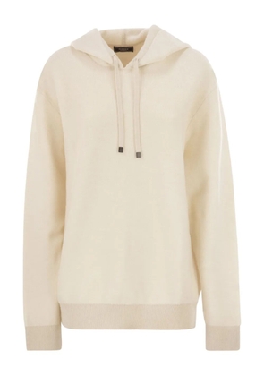 Peserico ribbed hoodie - Neutrals