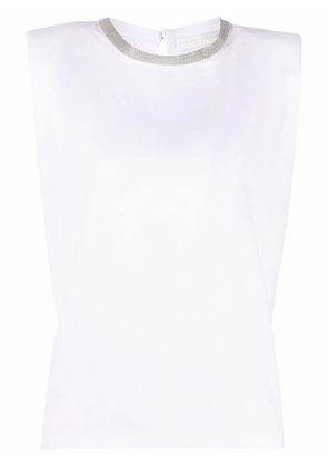 Fabiana Filippi chain-detail cotton top - White