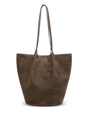 LouLou de Saison Rudy crocodile-effect tote bag - Brown